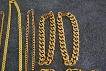 C195 喜平系 海外製含む ゴールドカラー ネックレス ブレスレット ヴィンテージ アクセサリー 大量 セット まとめて おまとめ ペンダント_画像6