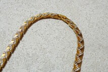 1966 海外製 ラインストーン ゴールドカラー ペンダント ネックレス ヴィンテージ アクセサリー アンティーク 首飾り 装飾品_画像3