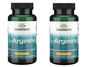  ◆2個セット！ Ｌ-アルギニン 500㎎×100粒 Swanson社製！（Ｌ-Arginine） ！特価 ！