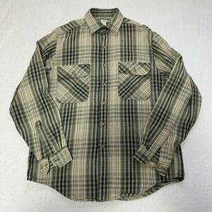 80s USA carhartt カーハート チェック柄 長袖シャツ Lサイズ ワークシャツ ヴィンテージ ビンテージ 古着