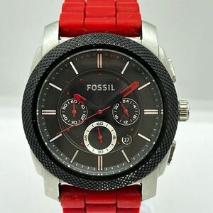 FOSSIL FS-4598 クロノグラフ QZ デイト メンズ腕時計 現状品