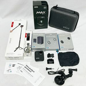 【美品】Go Pro MAX CHDHZ-202-FX ウェアラブルカメラ SPCC1 アクションカメラ 三脚 バッテリー等 まとめ おまけ付 通電確認済 現状品の画像1