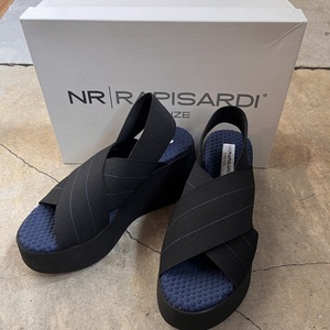 NR RAPISARDI FIRENZEena-rulapisa Rudy толщина низ сандалии шлепанцы Италия производства размер 36 черный темно-синий 