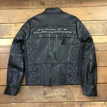 Harley Davidson RIDING GERR シングル ライダース ジャケット ハーレーダビッドソン 革ジャン 黒 ブラック size S_画像2