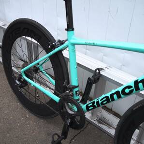 ◆BIANCHI（ビアンキ） VIA NIRONE7 885 Superteam カーボンホイール チェレステカラー 46cm ロードバイク◆の画像5