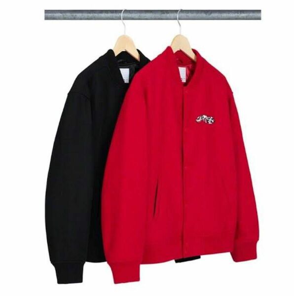 19AW Supreme Delta Logo Varsity Jacket シュプリーム NYC ブルゾン スタジャン レッド