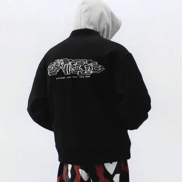 19AW Supreme Delta Logo Varsity Jacket S スタジャン バーシティジャケット モーガン蔵人着