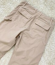 【美品★ワイドストレート】Мサイズ MHL. ベイカー ファティーグパンツ/ベージュ◆春夏薄手生地☆マーガレットハウエル (3)_画像6