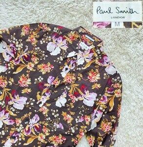 【美品★】Мサイズ Paul Smith LONDON 長袖花柄シャツ◆ポールスミス (4)