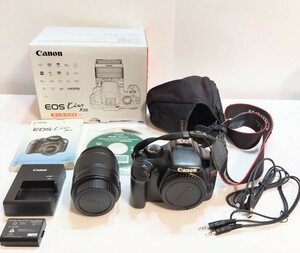 【CANON】 EOS KISS X50　EF-S 18-55IS IIキャノン　カメラ　動作確認OK品　レンズに少しホコリあり　010JJHJU66