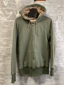  Inpaichthys Kerri damage processing Parker sweat Zip up sweat Parker green 