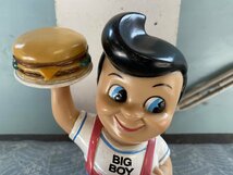 ビッグボーイ BIG BOY　希少カラー青靴　ソフビ　貯金箱　20cm　ボビー君▼アメリカン雑貨 ヴインテージUS雑貨_画像2