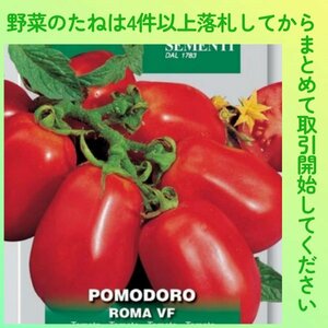 4件以上落札◆トマト種◆ローマVF 10粒◆固定種 加熱用 調理用 中玉イタリアントマト