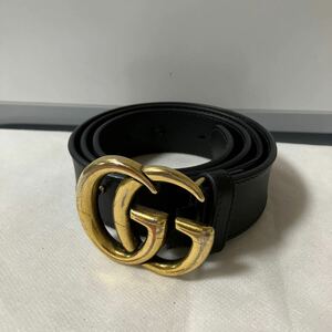 GUCCI グッチ ベルト レザー GGマーモント ダブルGバックル シリアルあり