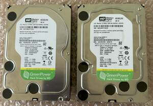  Western Digital WD40EURX＋WD20EURX 3.5インチ SATA HDD 2TB＋4TB 2台セット　BDレコーダーより取り出し