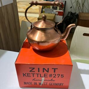 アンティーク 銅製 (内面錫メッキ)ZINT KETTLE ケットル 容量1.8リットル ハンドメイド 西ドイツ製 専用箱付の画像10