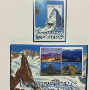2002 国際山岳年 記念切手コレクション 郵趣サービス社 31ページ+クリアポケット1ページ の画像9