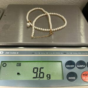 田崎真珠 パールネックレス ベビーパール 留め具k18サイズ3.8mm 総重量9.6g 田崎マークありの画像8