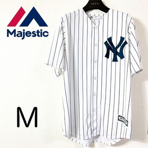 美品 Majestic YANKEESニューヨークヤンキース　ゲームシャツ