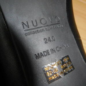 【NUOVO】 ヌオーヴォ スクウェアトゥパンプス NE30032 ヒール4ｃｍ BLACK 黒 24cmの画像3