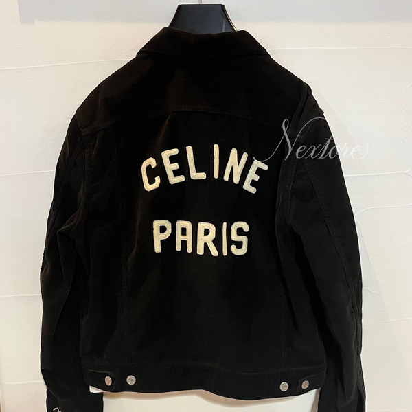 正規品 セリーヌ トラッカージャケット コーデュロイ ブラック L CELINE