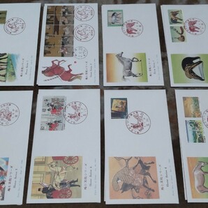 初日カバー FDC 馬と文化シリーズ 切手 ８枚@747の画像1