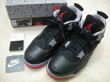 極美品 送料込 27cm NIKE AIR JORDAN 4 RETRO "BRED REIMAGINED" ナイキ ジョーダン_画像1