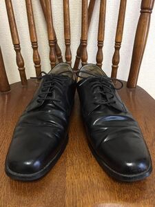willshine プレーントゥ 革靴 レザービジネスシューズ 黒 25.5EEE