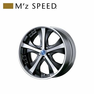 M'z SPEED JJ break through 19×9.0J PCD114.3 5H +38 ブラック/ポリッシュ 19インチ 鋳造2ピースアルミホイール 1本 ローディスク