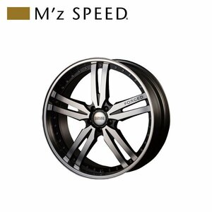 M'z SPEED FORGED DESIGN 768 22×10.0J PCD114.3 5H +19 ブラック/ポリッシュ 22インチ 鍛造2ピースアルミホイール 1本