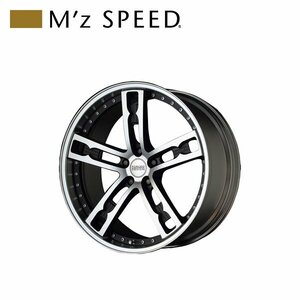 M'z SPEED FORGED DESIGN 555 22×10.0J PCD114.3 5H +17 マットブラック/ポリッシュ 22インチ 鍛造2ピースアルミホイール 1本