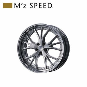 M'z SPEED JJ LAUNCHER 20×8.0J PCD100 5H +45 ブラッシュド 20インチ 鋳造2ピースアルミホイール 1本