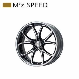 M'z SPEED FORGED DESIGN 333 22×10J PCD114.3 5H +46 ブラック/ポリッシュ 22インチ 鍛造2ピースアルミホイール 1本