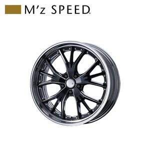 M'z SPEED JJ LAUNCHER 19×8.0J PCD100 5H +55 マシニング/ブラック 19インチ 鋳造2ピースアルミホイール 1本