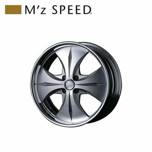 M'z SPEED J-TRIBAL 17×9.0J PCD100 4H +35 シルバー/ポリッシュ 17インチ 鋳造2ピースアルミホイール 1本 スーパーローディスク