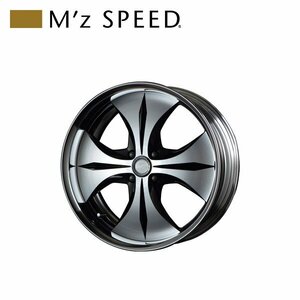 M'z SPEED J-TRIBAL 18×9.0J PCD100 4H +48 ブラック/ポリッシュ 18インチ 鋳造2ピースアルミホイール 1本 ローディスク