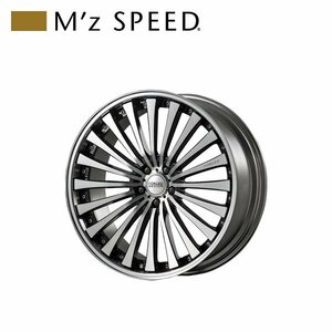 M'z SPEED FORGED DESIGN 666 22×10.5J PCD114.3 5H +14 ブラック/ポリッシュ 22インチ 鍛造2ピースアルミホイール 1本