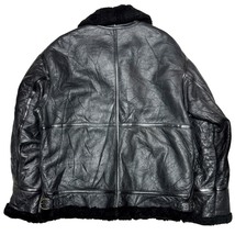 希少カラー Shearling ブラックムートン フライトジャケット TYPE B-3 羊革 羊毛皮 ムートン ブルゾン 黒_画像2