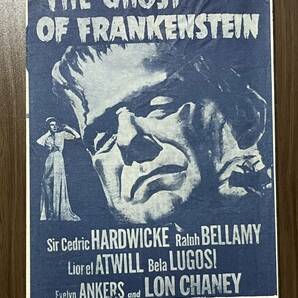 映画パンフレット 「フランケンシュタインの幽霊」 1942年 アール・C・ケントン/ロン・チェイニー/サー・セドリック・ハードウィックの画像1