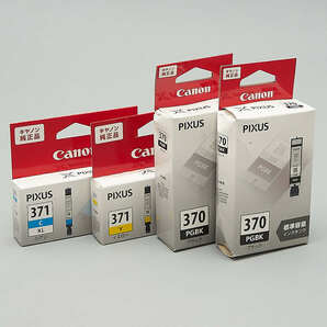 送料無料!! CANON BCI-370PGBK 2個 ブラック BCI-371Y イエロー 1個 BCI-371XLC シアン 1個計4個セット インクタンク 純正の画像2