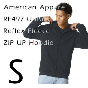 新商品　アメリカンアパレル　ブラック　S　スウェット　ジップパーカー　フーディ　ReFlex Fleece Full-Zip Hoodie AmericanApparel