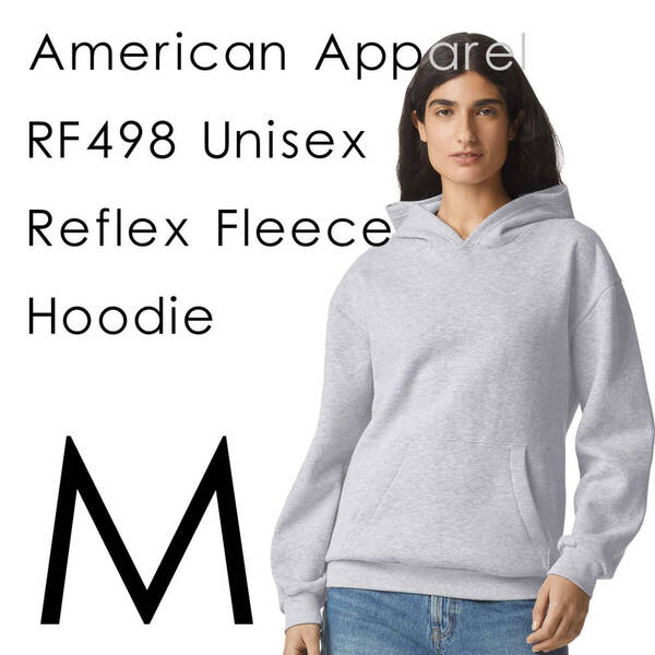 新商品　アメリカンアパレル　ヘザーグレー　M　スウェット　パーカー　フーディ　男女兼用　ReFlex Fleece Hoodie AmericanApparel