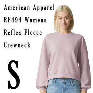 新商品　アメリカンアパレル　BLUSH　S　レディース　スウェット　トレーナー　ReFlex Fleece Crewneck Sweatshirt AmericanApparel