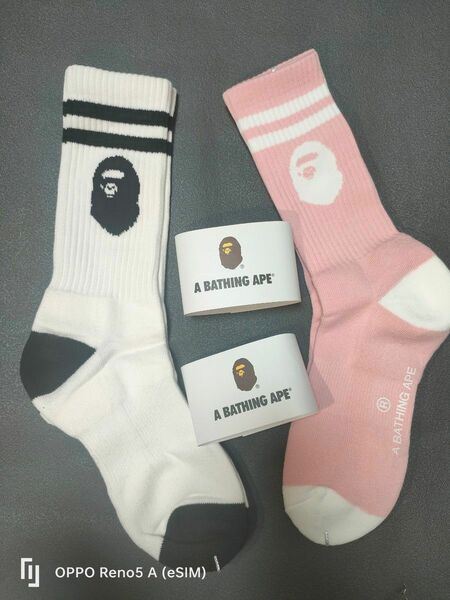 A BATHING APE アベイシングエイプソックス　２点