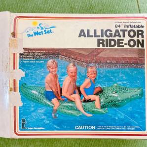 ★レア INTEX製 ワニフロート Gator Ride On /空気ビニール風船人形/空ビ USED Inflatable Pool Toysの画像2