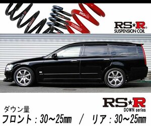 [RS-R_RS★R DOWN]PNM35 ステージア_350RX FOUR(4WD_3500 NA_H16/8～H19/6)用車検対応ダウンサス[N736W]