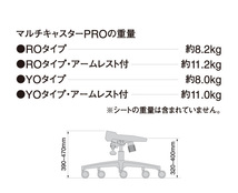 [BRIDE]EUROSTER(1/2)・EUROSTER2 SPORTE用マルチキャスターPRO_YOタイプ（アームレスト付き）_画像5