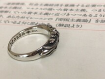 美品 クロムハーツ ベビークラシックフローラルクロスリング 16号 CHROME HEARTS_画像7