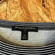 美品　BANANA REPUBLIC タンクトップ ノースリーブ トップス ボーダー　袖なし　レディース　しっかり生地　3048_画像4