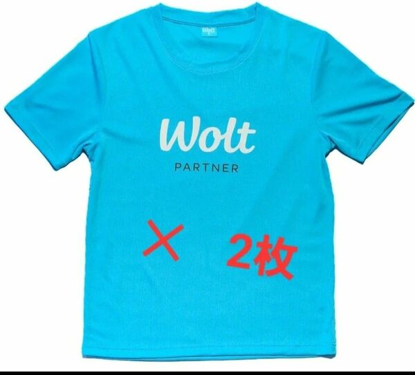 【未使用・未開封・新品】Wolt ドライフィットシャツ2枚（Sサイズ日本のМ相当） ネイビー 半袖 Tシャツ